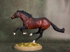 Custom Painted Breyer Horse - Smarty Jones - Bay - Custom Base - Traditional Custom Painted Breyer Horse - Smarty Jones - Bay - Custom Base - Traditional