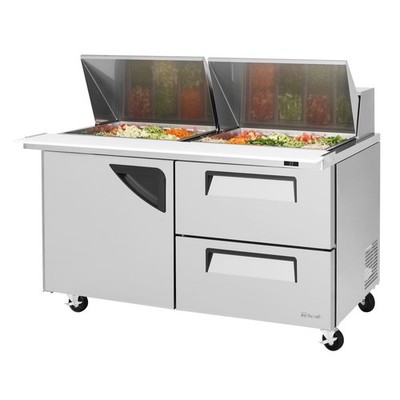 Turbo Air TST-60SD-24-D2-N 60''  Mega Top Refrigerated Sandwich/Salad Prep Tab...