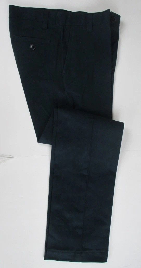 Pantalones chinos LANDS END azul marino escuela ajuste perfecto frente liso niñas 14 entrepiernas 28"
