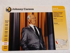 JOHNNY CARSON The Tonight Show TV Host Photo 1995 GROLIER STORY OF AMERICA CARD