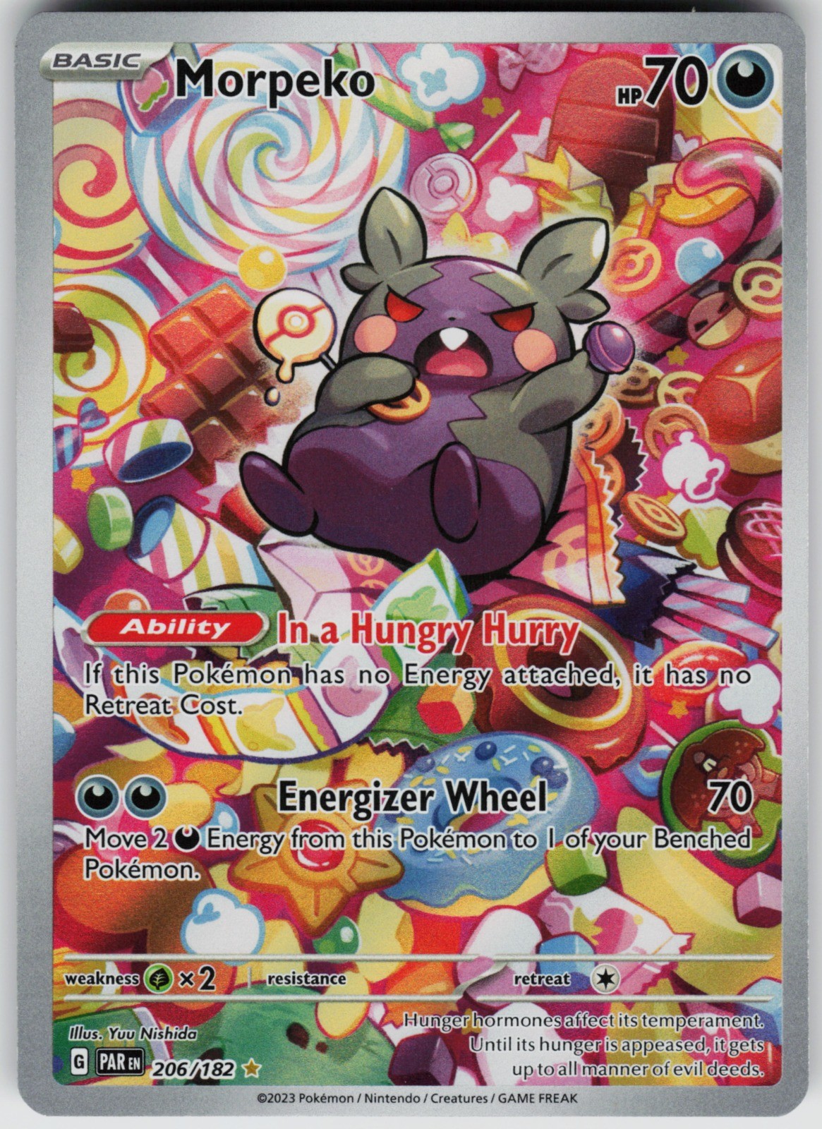 Morpeko Holo Illustration Rare SV04: Paradox Rift 206/182 NM