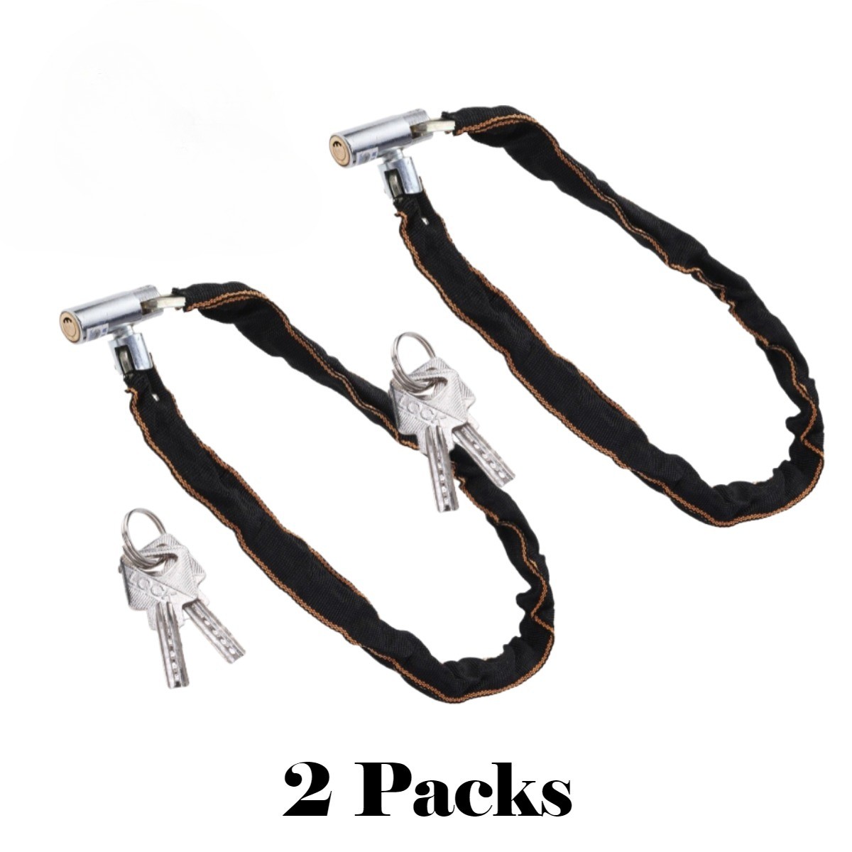 (New) Heavy Duty Motorcycle Bike Bicycle Chain Lock Anti-theft Padlock Security W/ Key (13.65 USD)