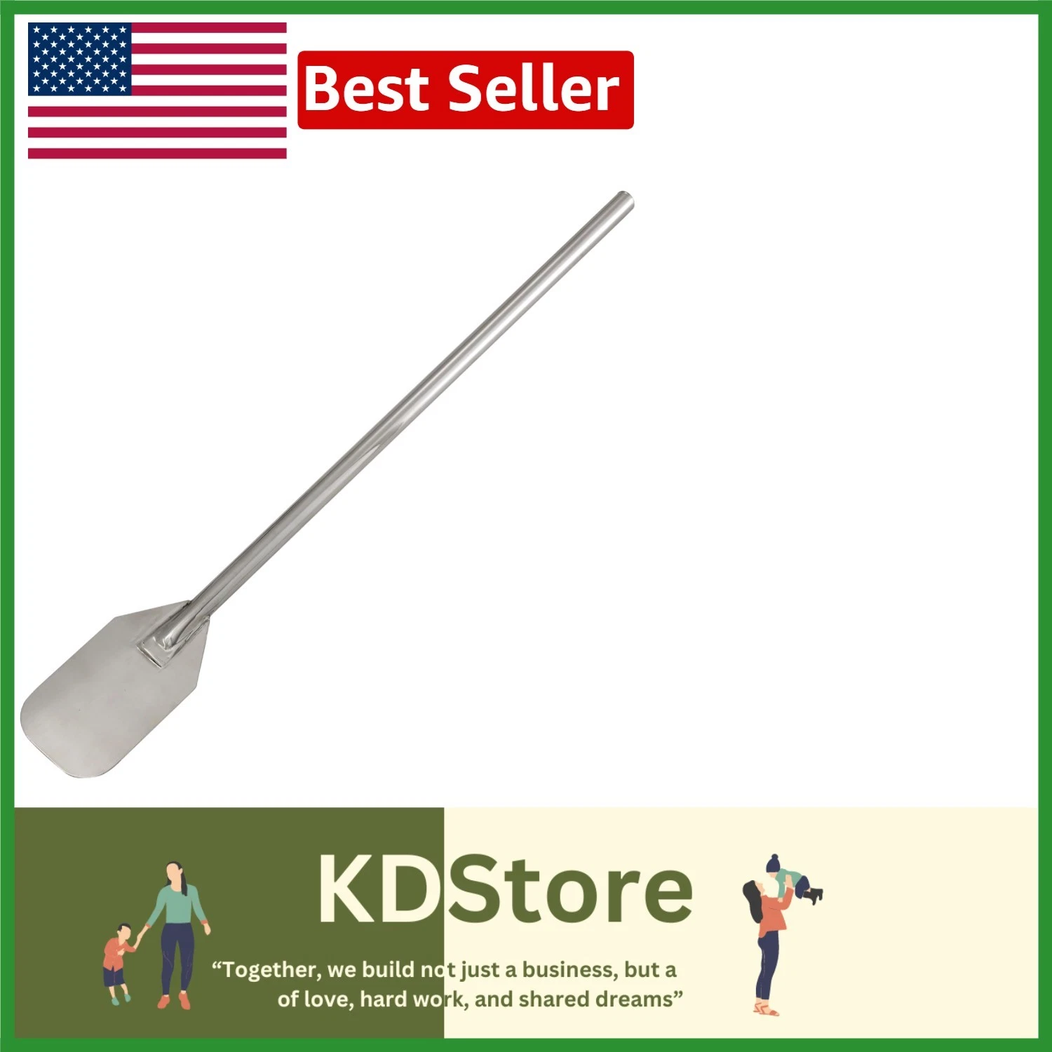 Efficient 36-Inch Stainless Steel Mixing Paddle for Even Mixing in Large Pots