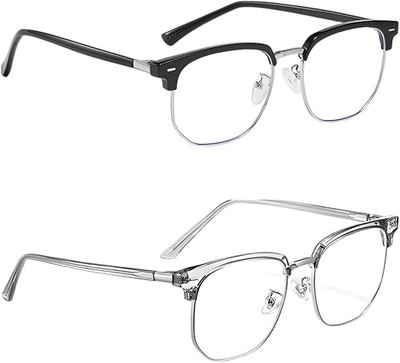 Blaulichtfilter Brille Herren, 2 Stück Bildschirmbrille mit Blaulichtfilter