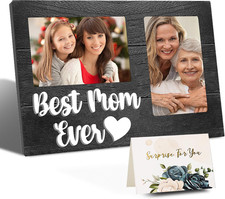 Best Mom Ever 3D Wooden Picture Frame Gifts - Mothers Day Birthday Gift, Gift