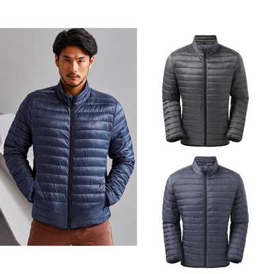 2786 Melange Padded Jacket - Coil Zip with Signature Zip Puller