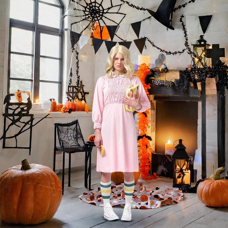 Disfraz para mujer Strange Girl, rosa Foto 2 de 4