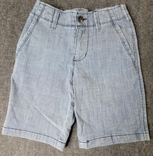 Arizona Jeans Company Little Boys Denim Chino Shorts Size 8 Blue Pockets Zipper
