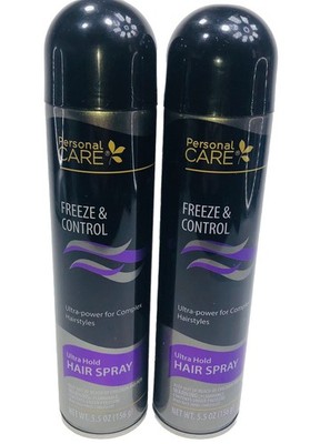 2 Personal Care Freeze and Control Ultra Hold Hair Spray 5.5 oz FREE SHIPPING