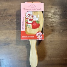 STRAWBERRY SHORTCAKE Celavi Bamboo Hair Brush Detangling Hair Protection- NEW