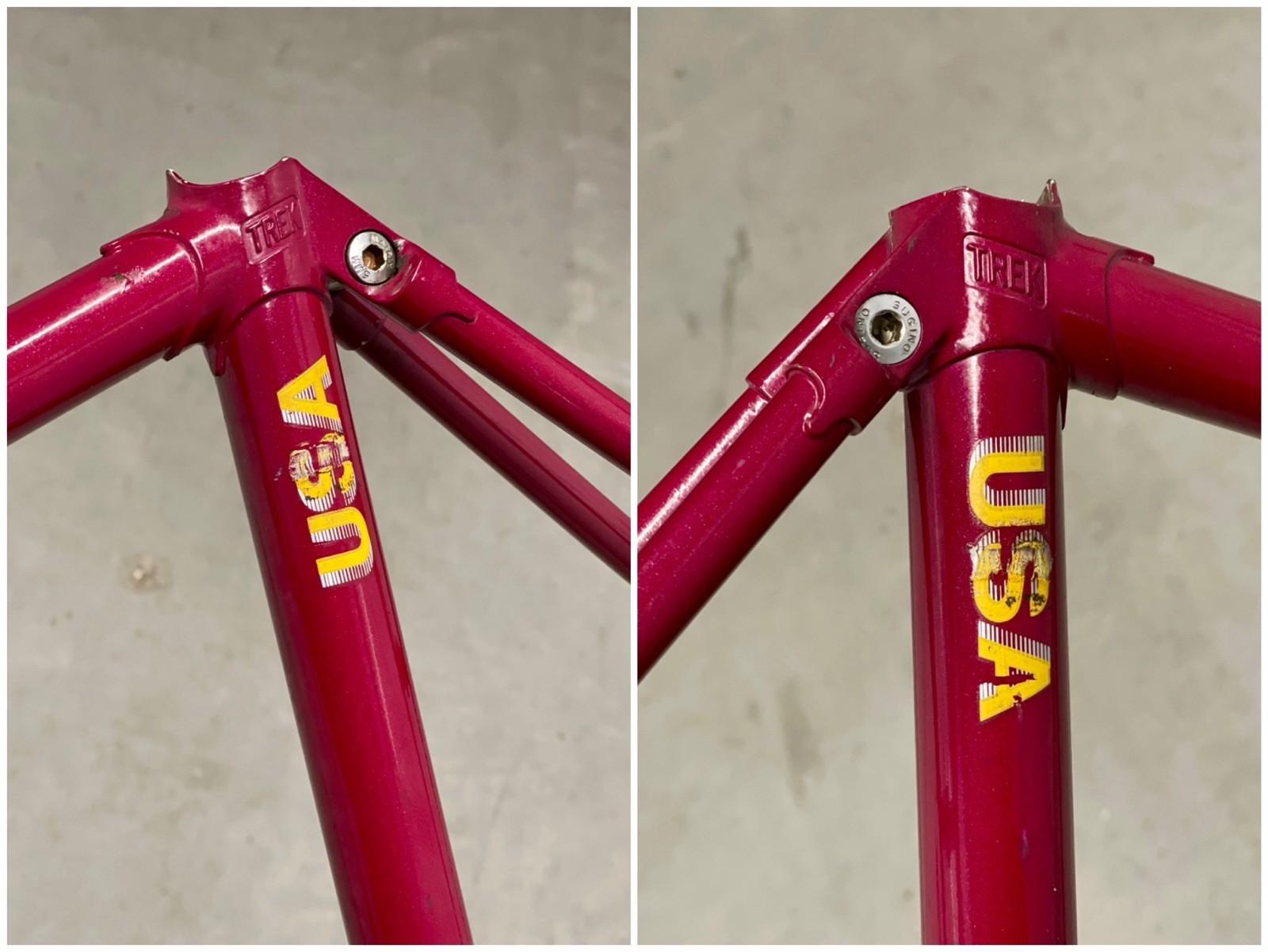 Vintage Trek 500 Series Road Touring Frameset - USA Made Reynolds Steel 56cm