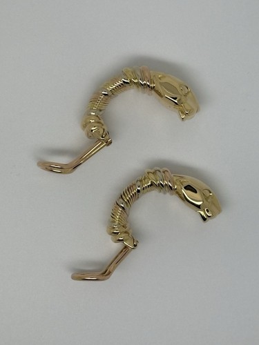 Cartier Panthere Cougar Trinity Earrings 18k Yellow White Rose Gold 2025 Service - Picture 14 of 18