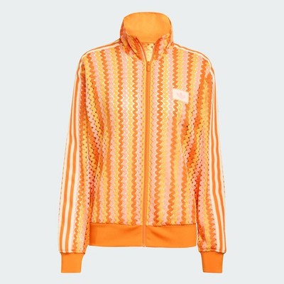 Adidas Originals Summer Glow Track Top Orange Fuchsia | Size Large