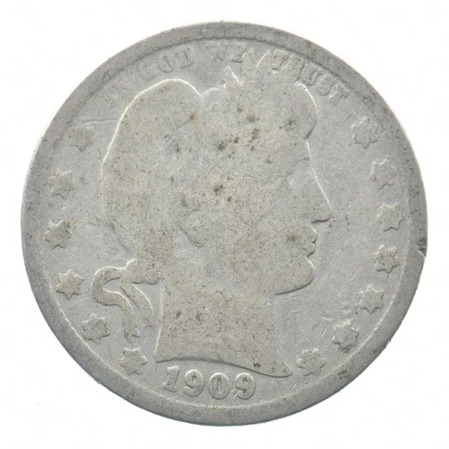 BETTER 1909-S Liberty Barber 90% Silver US Quarter *124