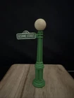 Vintage Fisher Price Little People Sesame Street Green Lamp Post