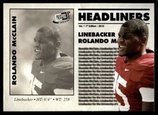2010 Press Pass PE Headliners Rolando McClain Rookie Alabama Crimson Tide #HL1