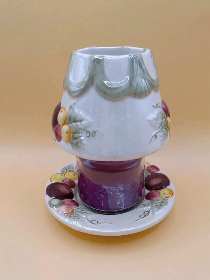 YANKEE CANDLE Iridiscente SUGAR CIRUELA FRUTA SWAG Juego de Velas (7) Cerámica Brillante  Foto 4 de 4