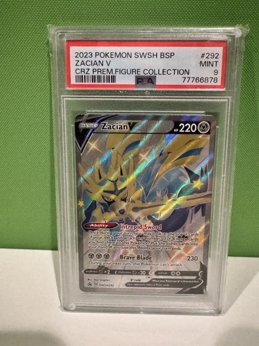 Zacian V (Shiny) SWSH292 SWSH: Sword & Shield CRZ Prem Figure Collection PSA 10