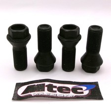4 X ALLOY WHEEL BOLTS BLACK FOR BMW MINI M14 X 1.25 27MM NUTS LUGS STUDS