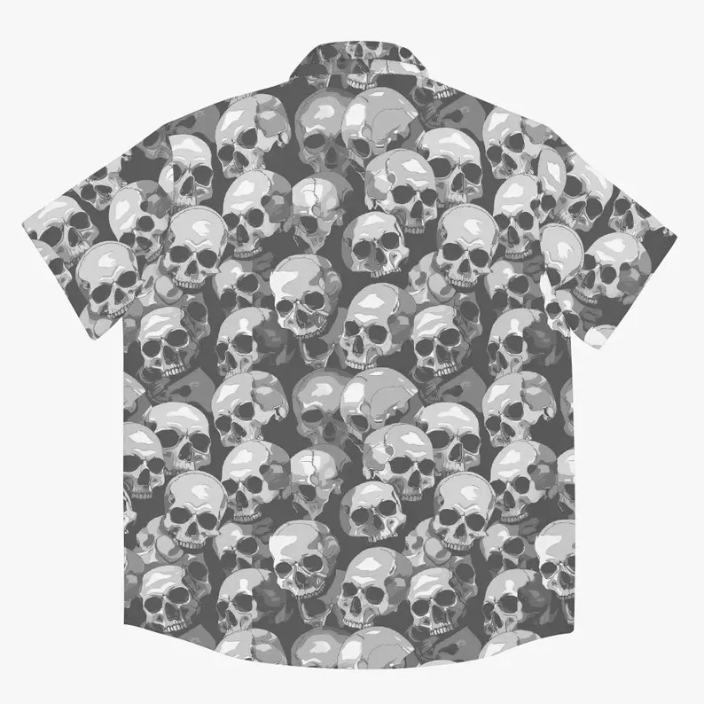 Skull Button Up Shirt Indiana Men's Casual Shirts for sale | eBay