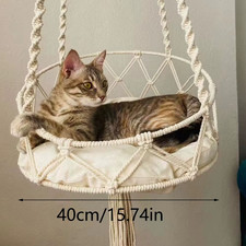 1PC Hand-Woven Kitten Hammock Hanging Cat Bed Bohemian Belt Hanging Kit Upholste