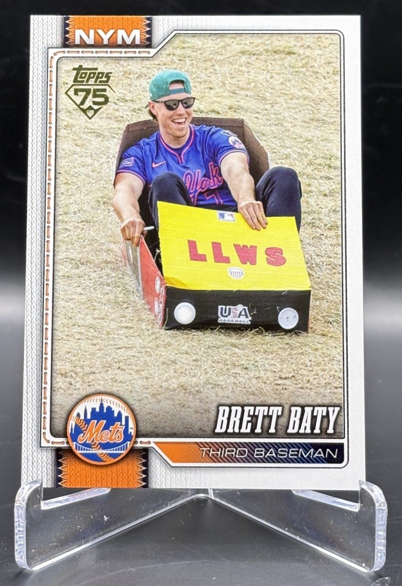 2026 Topps Baseball Brett Baty Golden Mirror Variation SSP #347 New York Mets