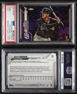 2020 Topps Chrome Purple Refractor /299 Trent Grisham #101 PSA 9 MINT Rookie RC
