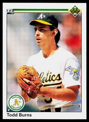 Todd Burns, 1990 Upper Deck, #689, Oakland Athletics,