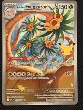 Carta Pokemon Alolan Exeggutor 129/128 Illustrazione Rara 30° Celebrazione NM