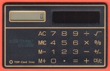 Taschenrechner im Scheckkartenformat - mit Solarbetrieb - funktionsbereit
