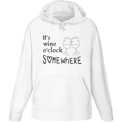 Hoodie / Kapuzenpullover ''It's Wine O'clock Somewhere'' für Erwachsene (HO051468)