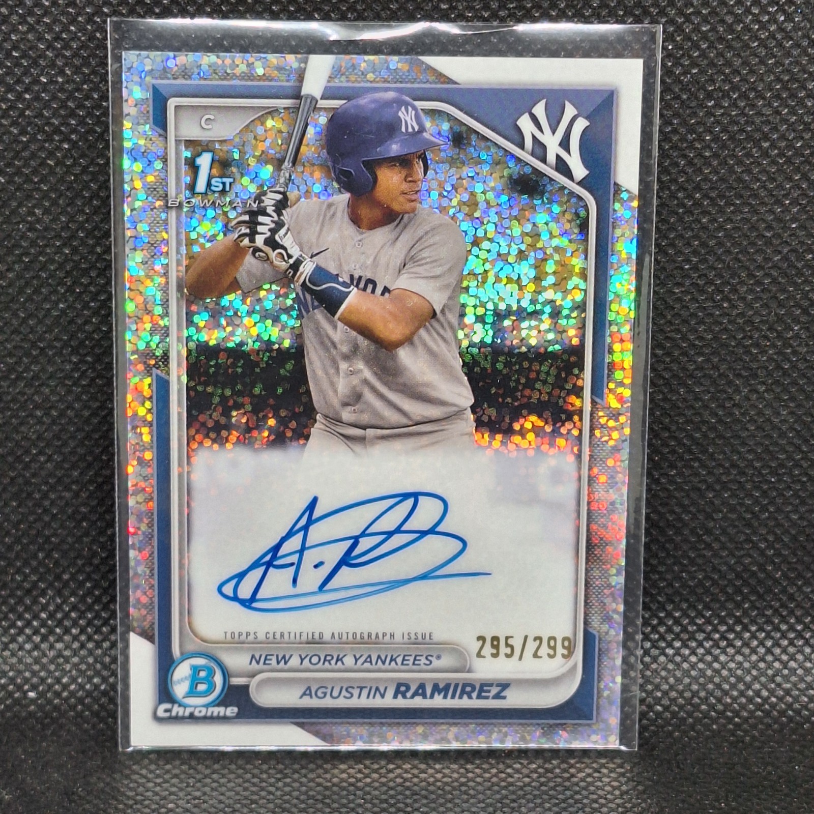 2024 Bowman Chrome AGUSTIN RAMIREZ Speckle Refractor Auto #/299 #CPA-AR Marlins