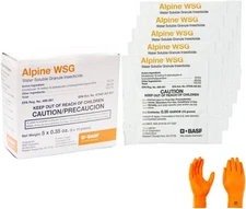 5 Pouches x 10 Gram Packet Alpine WSG Water Soluble Insecticide Kill Ant Roach