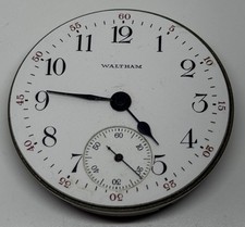Waltham Pocket Watch Movement USA 15 Jewels 17s 1914 Runs