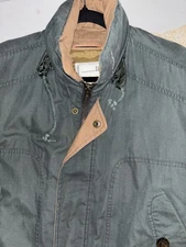 Towne From London Fog Full Zip Closure Men's Regular Size Medium Green Jacket