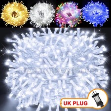 UK Fairy String Lights 10-100M Mains Plug In Christmas Tree Indoor & Outdoor