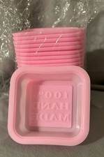 DIY Silicone Soap Molds, Candle Mold "100 HAND MADE" Pack of 20 Pink Molds New 