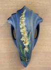Vintage Roseville Foxglove Wall Pocket 1292-8 Blue Green