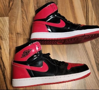 Nike Air Jordan 1 High OG Patent Breed (EU44). Style Code 555088-063