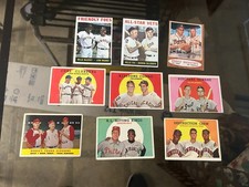 original 1958 to 1964 baseball hall of famers  TOPPS BASEBALL COMBO CARDS LOT