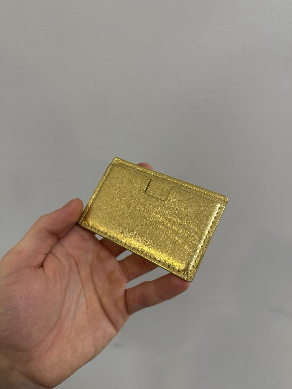 Gold Card Holder Wallet RFID Blocking Slim Design-image