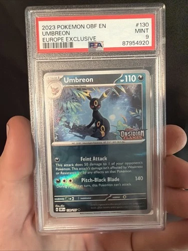 Pokemon - Umbreon Obsidian Flames Stamped - Europe Exclusive - 130/197 - PSA 9