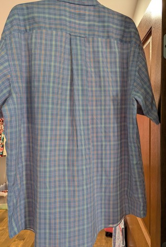 NWOT Orvis Men's Button Up Dress Multicolor Check Plaid XL Shirt Short Sleeve - Picture 2 of 6