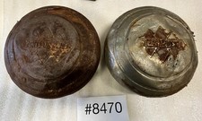 1934 35 36 International 1 12 Ton Truck 2 Hub Caps Dents Rat Rod Man Cave 8470 1934 35 36 International 1 12 Ton Truck 2 Hub Caps Dents Rat Rod Man Cave 8470
