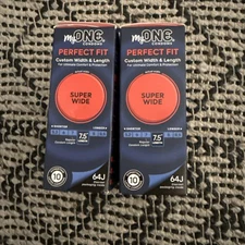 2x MyOne Perfect Fit Condom Width & Length Super Wide 7.5 Length 64J EXP 06/27