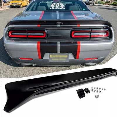 Rear Spoiler w/Camera Hole Gloss Black Fits For 08-22 Dodge Challenger Hellcat
