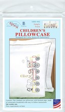 Jungle Train Child's Pillowcase, white