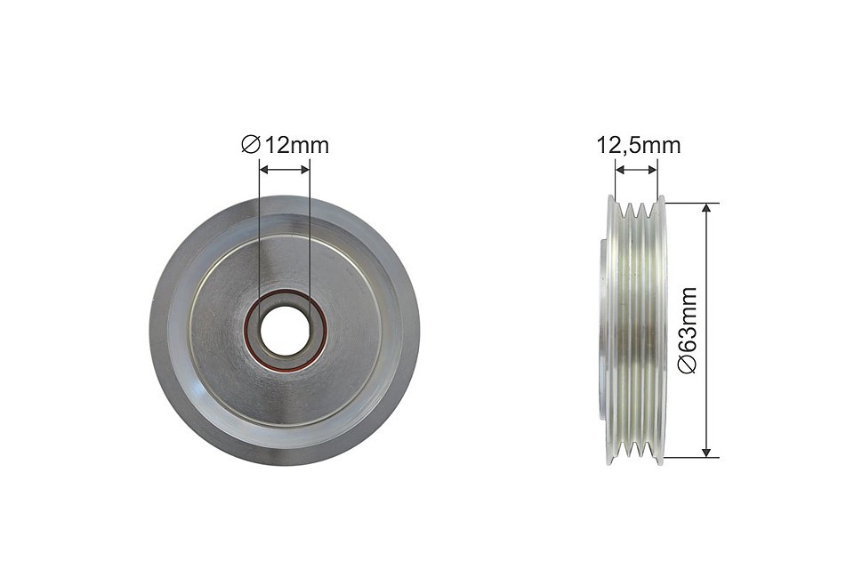 NTY Idler/Guide Pulley Ribbed Belt RNK-TY-034 for Toyota 63x12.5mm - Image 6