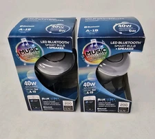 2 Blue Sky LED 40W/6W A19 Warm White 3000K Bluetooth Speaker Light Bulb