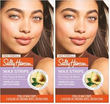 Sally Hansen Wax Kit Strips For Face  Bikini 20 20 Count Pack of 2 